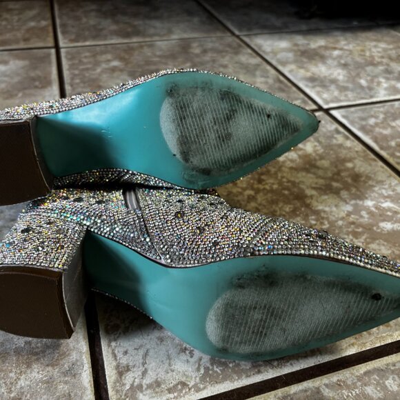 Betsey Johnson Sparkly Ankle Boots - Women's Size 7.5 - Picture 3 of 3